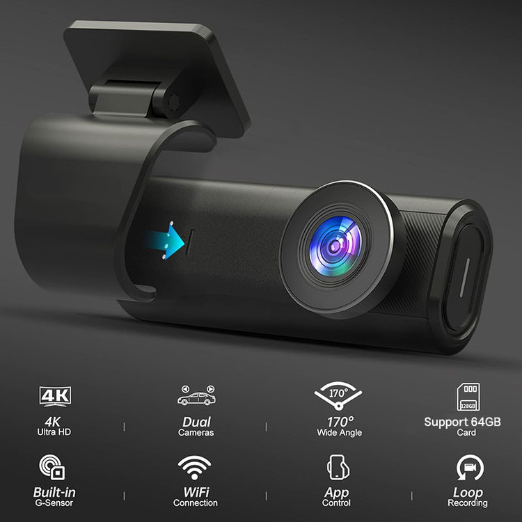 دوربین فیلمبرداری ثبت وقایع خودرو مدل OK309-4K-WiFi
